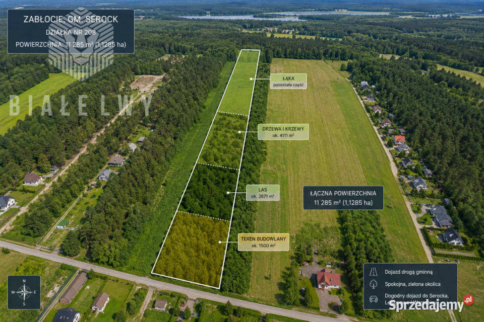 Grunt 11285m2 Zabłocie 35zł/m2