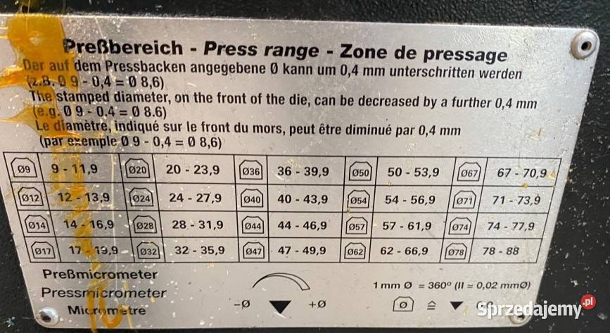 Prasa hydrauliczna do węży zakuwarka uniflex Końskowola sprzedam