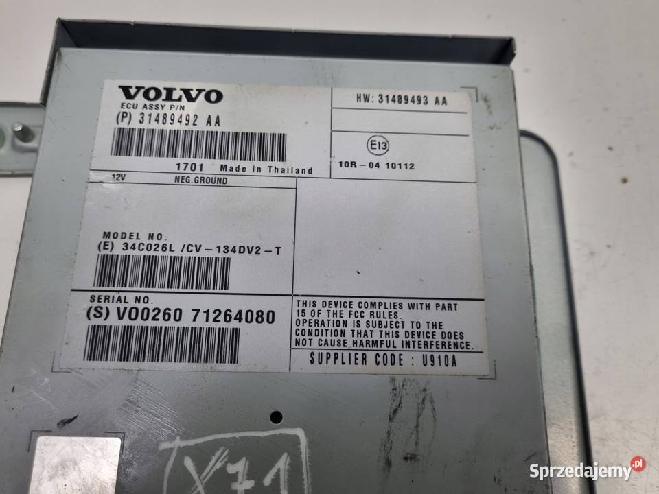 Volvo VOLVO V60 I S60 II V40 II WZMACNIACZ RADIA Wzmacniacze Chełm