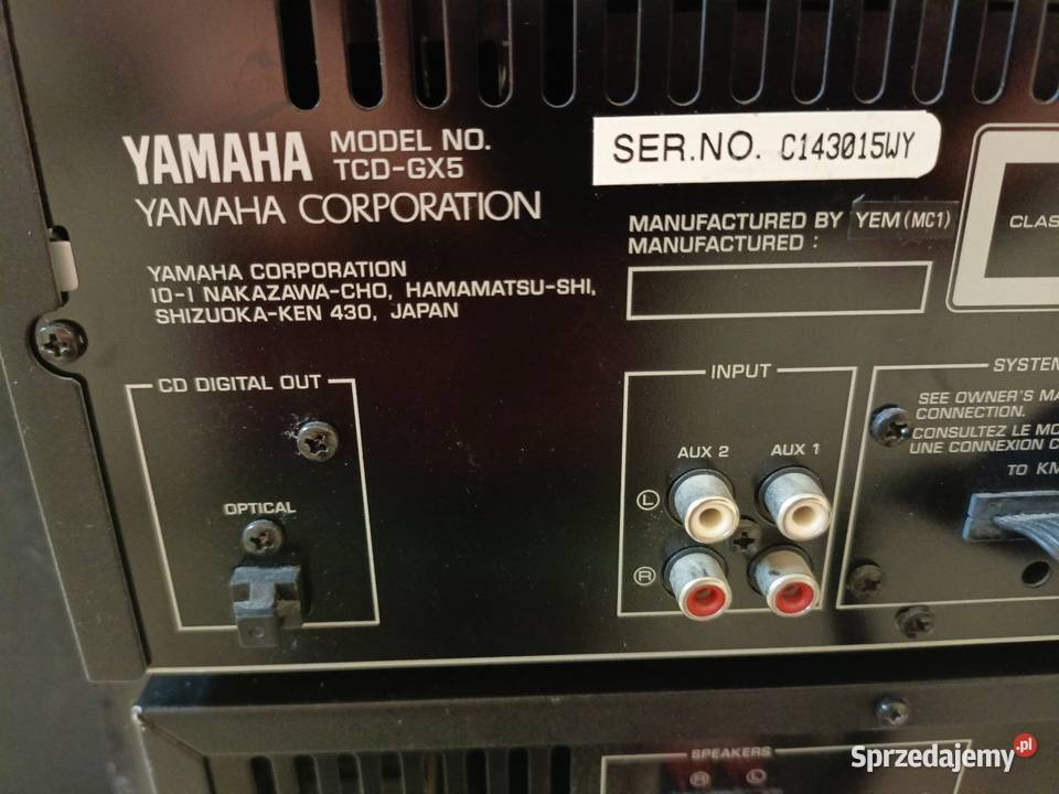 Wieża MIDI YAMAHA TCDGX5 kolumny pilot Wieże i miniwieże dolnośląskie Lubin