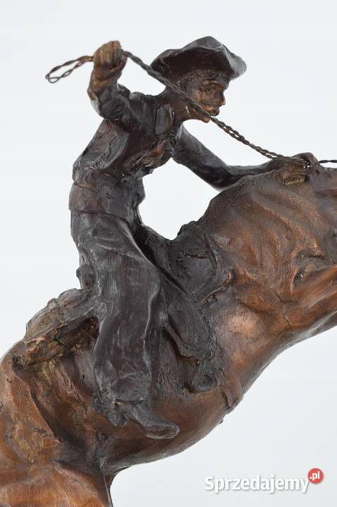 Kowboj Na Koniu Jeździec Rodeo Figura Rzeźba z małopolskie Kraków