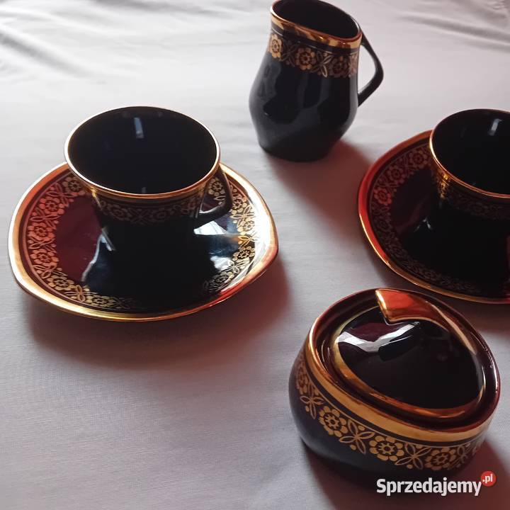 Zestaw kawowy 2 osób porcelit Chodzież fason Iza Koźminek
