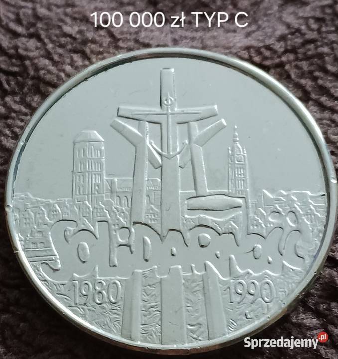 100 000 Solidarność 1990 r TYPC Piękne wielkopolskie Konin sprzedam