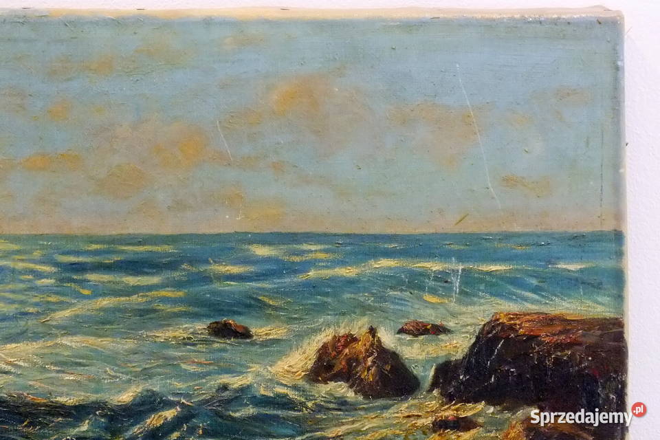 Arpad Virag 1951 Marina wzburzone morze olej na Lubin