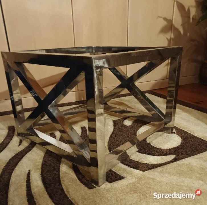 Stelaż pod stolik kawowy glamour stal nierdzewna 60cm Biskupiec