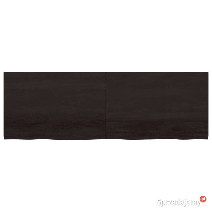Blat stołu ciemnobrązowy 180x60x24 lite drewno Warszawa