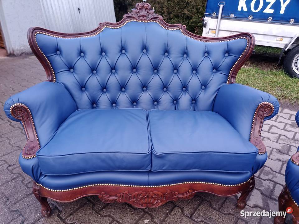 Komplet Ludwik Rzeźbiony 311 NOWA skóra Kozy