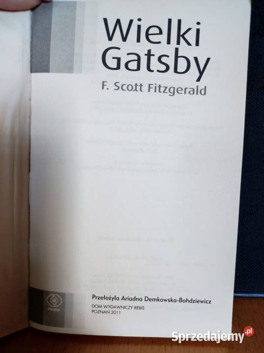 F Scott Fitzgerald Wielki Gatsby
