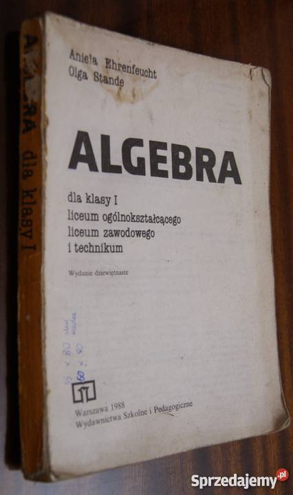 A Ehrefeucht O Stande ALGEBRA Parczew