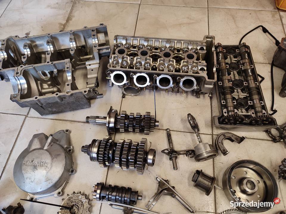 Yamaha R6 silnik RJ03 części skrzynia sprzęgło