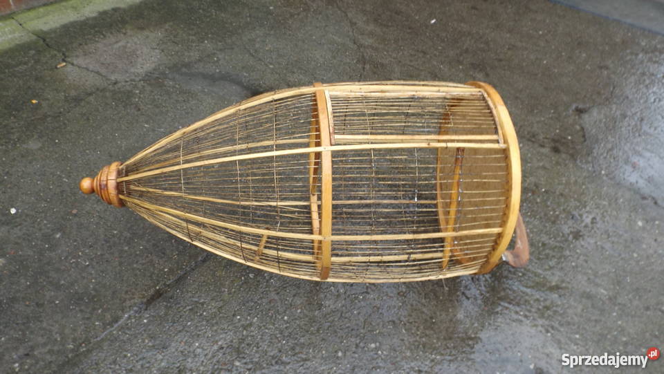 Stara duża klatka ptaków Papugi Dekoracje i ozdoby Grodziczno