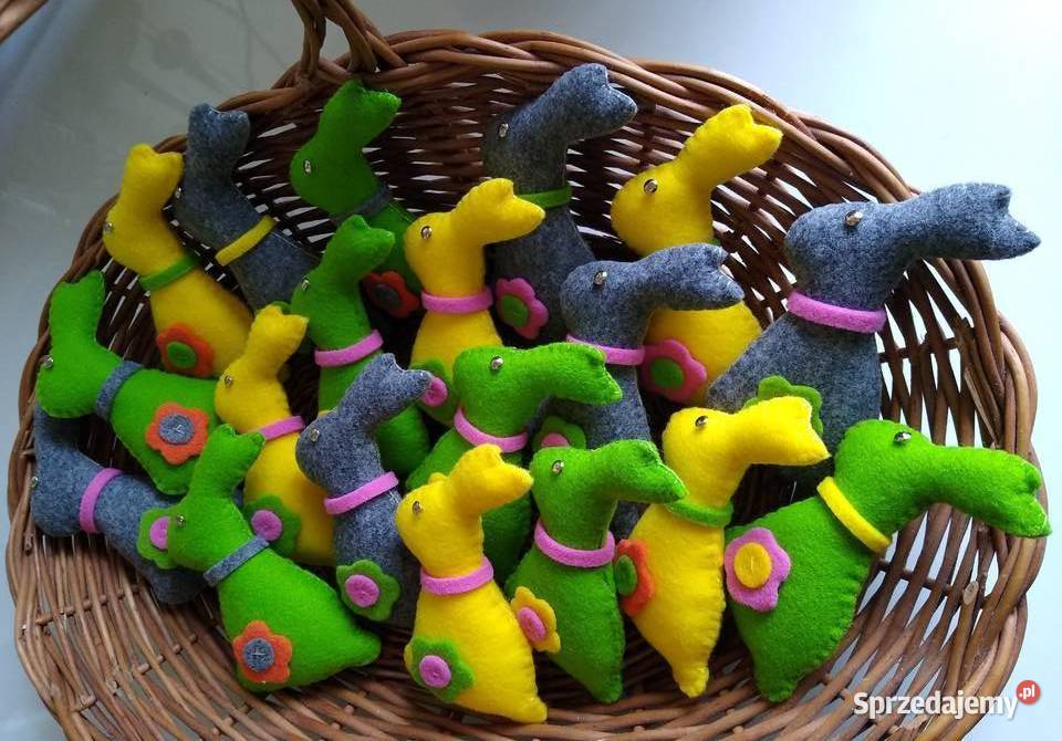 Zając Zajączek Wielkanoc Filc Handmade