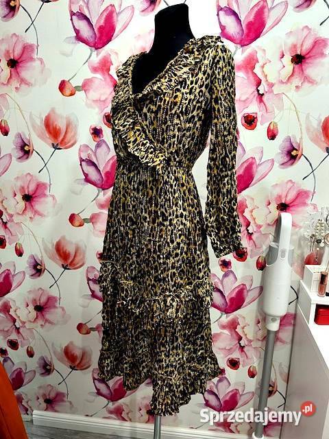 river island sukienka modny wzór panterka print Choszczno