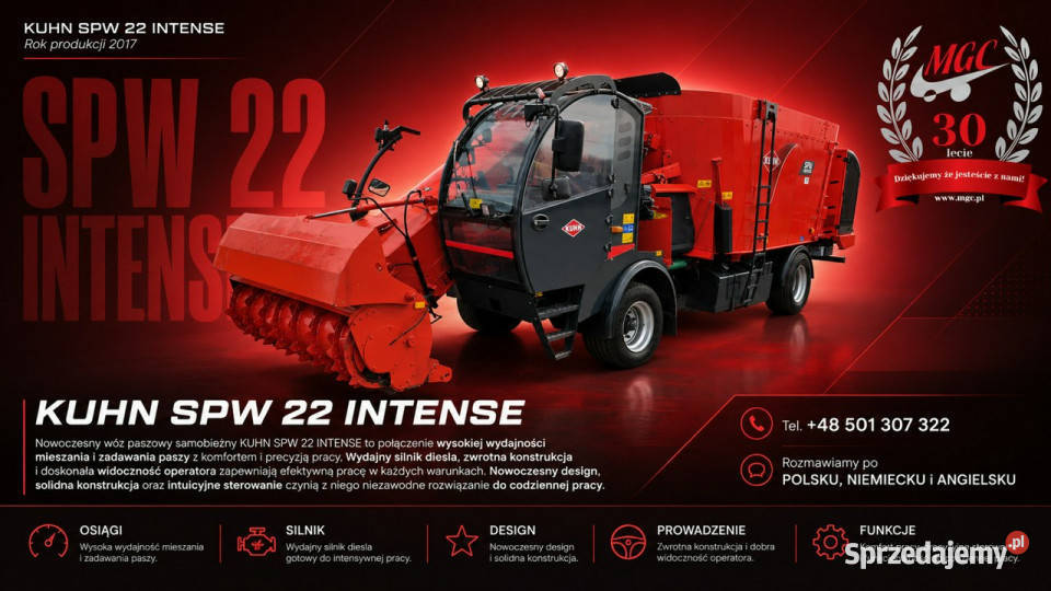 wozy paszowe Kuhn SPW 22 INTENSE Kuhn SPW 22 Łaziska Górne