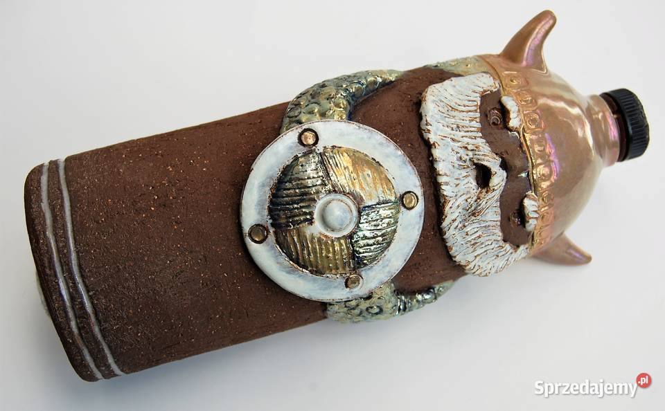 Wiking ozdobna butelka ceramiczna Marga Lublin