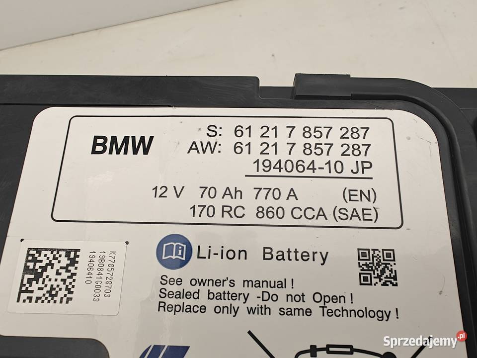 Akumulator BMW Liion F90 F91 F92 F93 M5 M8 Mysłowice