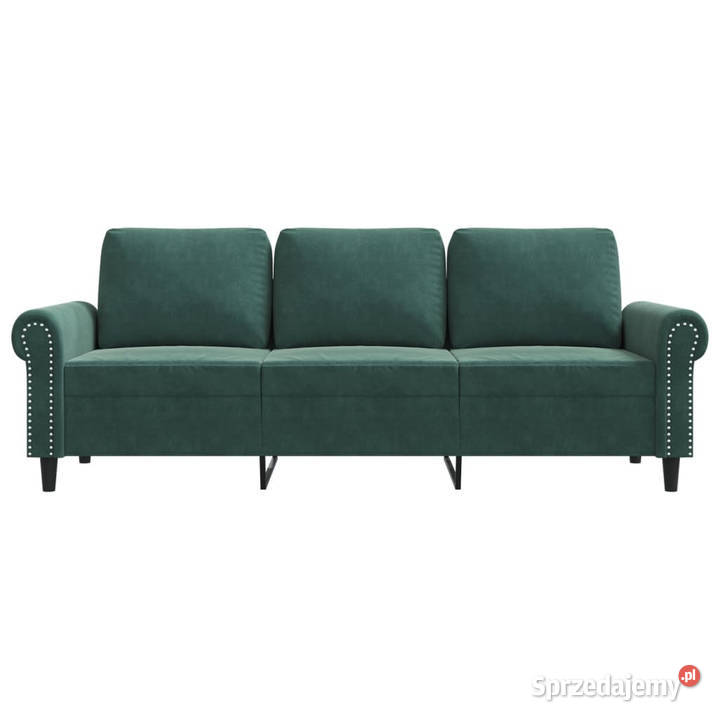 Sofa 3osobowa ciemnozielony 180 obita aksamitem mazowieckie Warszawa