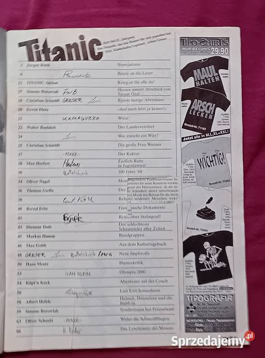 Niemiecki miesięcznik satyryczny Titanic 6