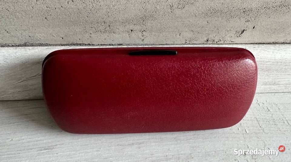 Bordowe etui na okulary twarde futerał Łódź