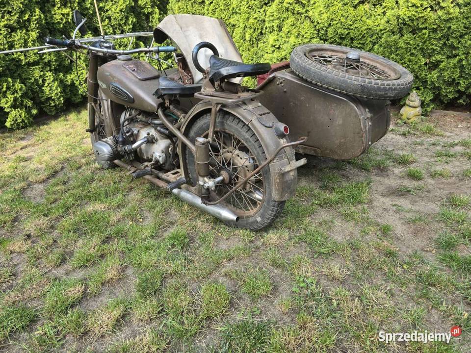 Motocykl URAL M 61 z koszem i dokumentami nieuszkodzony Aleksandrów Łódzki sprzedam