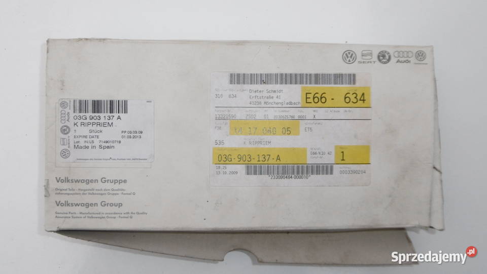 Vw Seat Skoda Audi Pasek 03g903137a Tychy