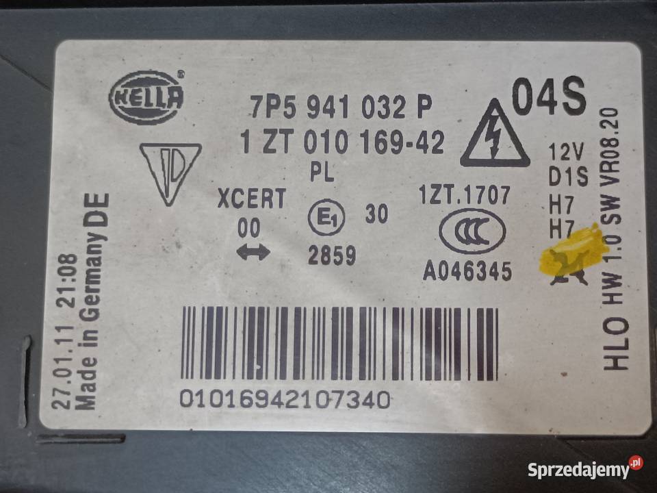 Lampa Prawy Przód Porsche Cayenne 7P II 1014 osobowe