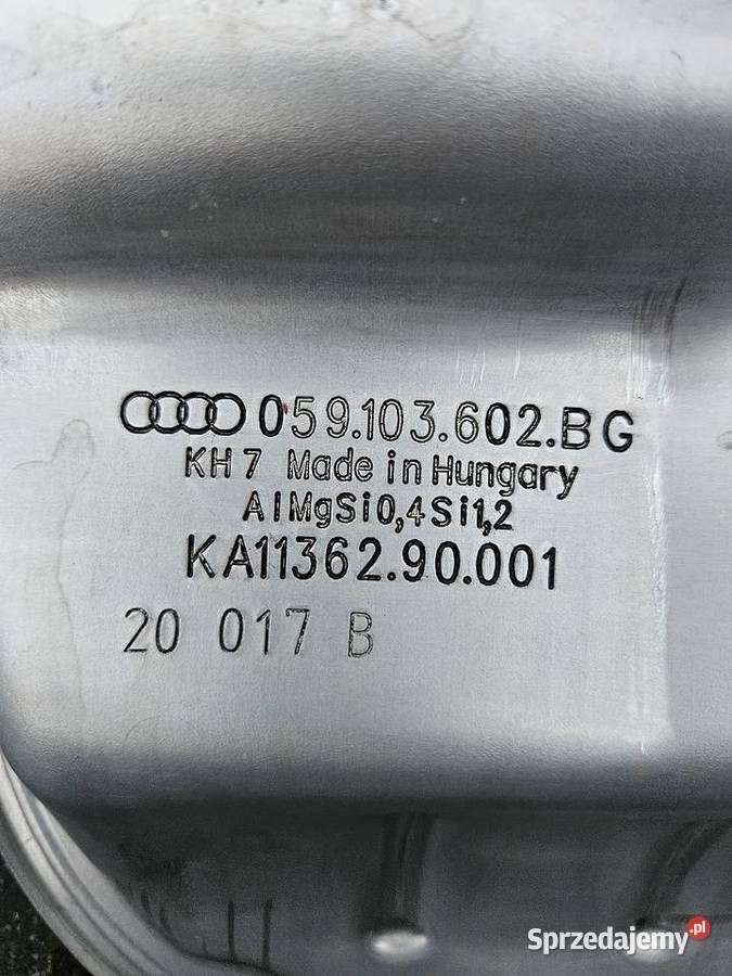 Miska olejowa Audi 30 V6 Smarowanie silnika Wolsztyn