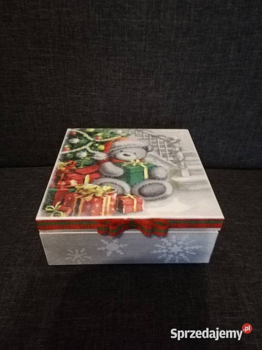 Świąteczne pudełko aniołek miś sarenki handmade Kędzierzyn-Koźle