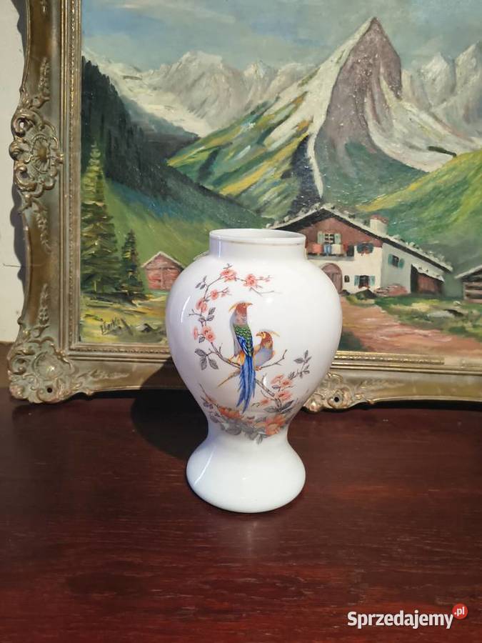 Włoski wazon Manzoni Made in Italy vintage Porcelana i szkło Chorzew