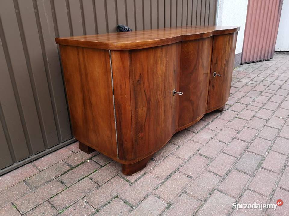 Komoda ARTDECO RTV Orzech Niska Stara Renowacji Swarzędz