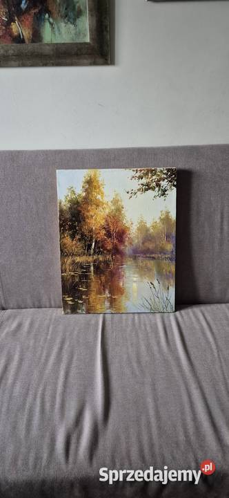 Obraz Gienadij Pitsko Jesienne Nenufary 2007 Częstochowa sprzedam