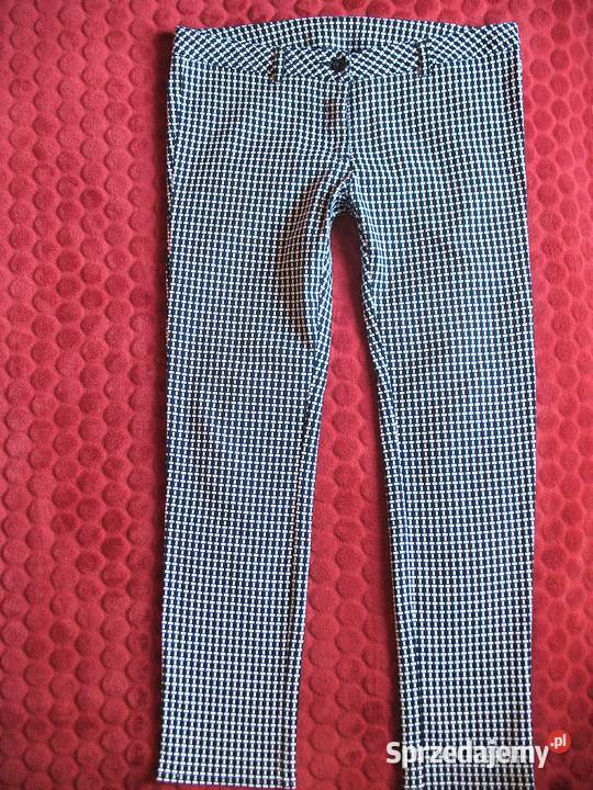 Spodnie damskie biało czarne 42 XL biodra 100 biały Siedlce