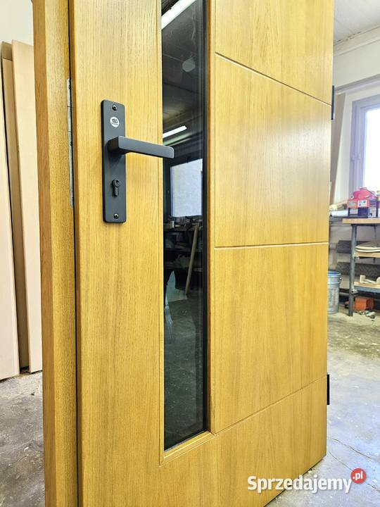 Drzwi DŁUGOSZ zewnętrzne nowoczesne drewniane łódzkie Sieradz