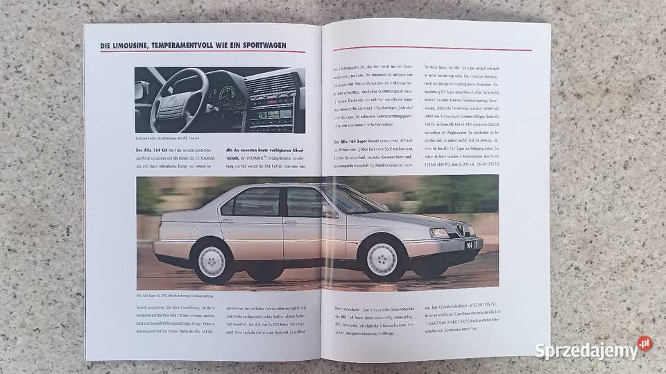 ALFA ROMEO 145 155 164 Prospekty Kolekcje Bytom