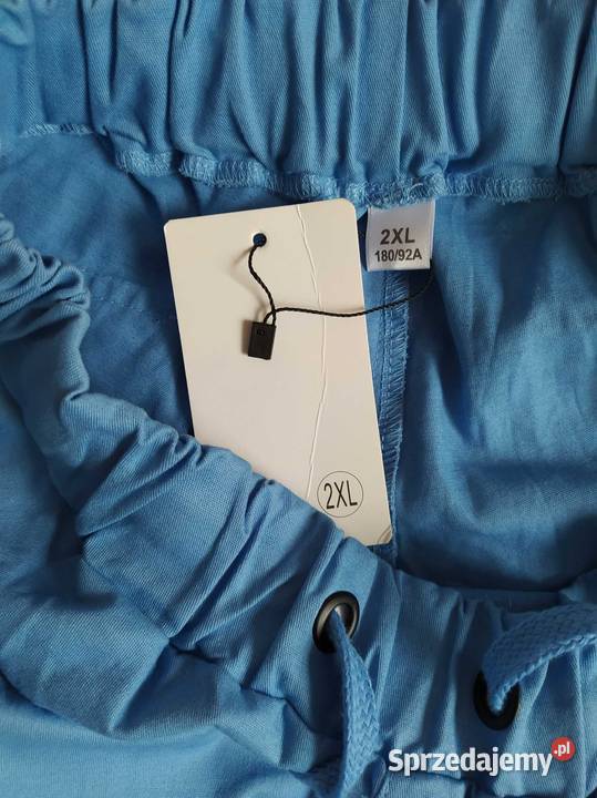 Spodnie bawełniane bojówki XL niebieskie Rozmiar XL Rzeszów