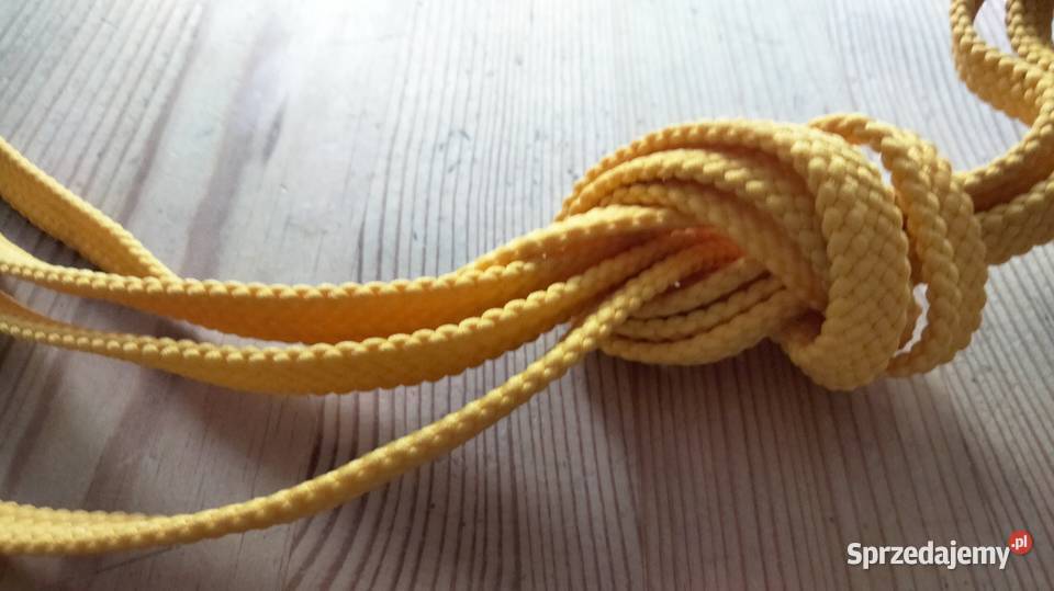 Sznurowadła płaskie grube długość 90 kolor żółty Akcesoria Ostrów Wielkopolski