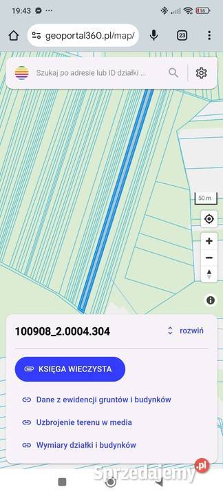 Las około 100 letni zamienię na działkę 14zł/m2