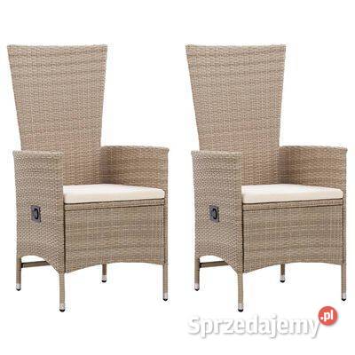 vidaXL Krzesła ogrodowe z poduszkami 2 Krzesła ogrodowe Warszawa