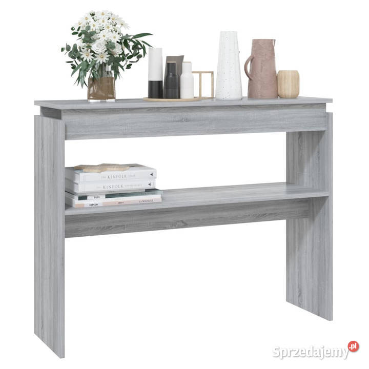 Stolik konsolowy szary dąb sonoma 102x30x80 Stoły