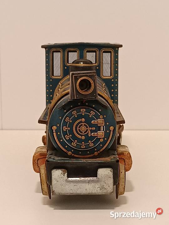 Stara blaszana zabawka LOKOMOTYWA elektryczna Antyki Rzeszów sprzedam