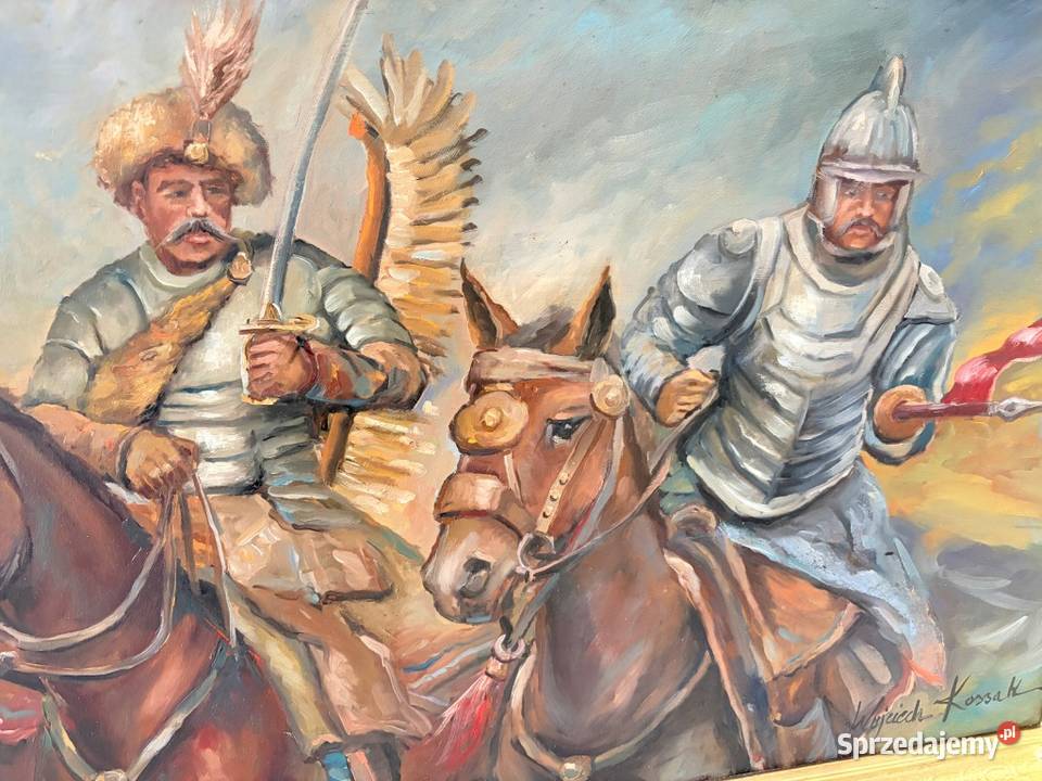 Wojciech Kossak HUSARIA POLSKA Obraz Olejny Kraków