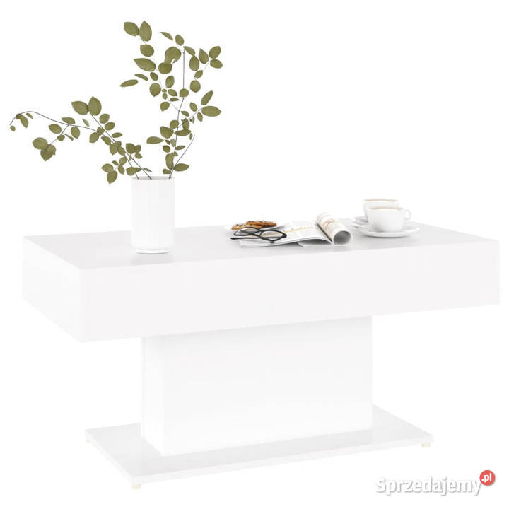 Stolik kawowy biały 96x50x45 materiał Warszawa