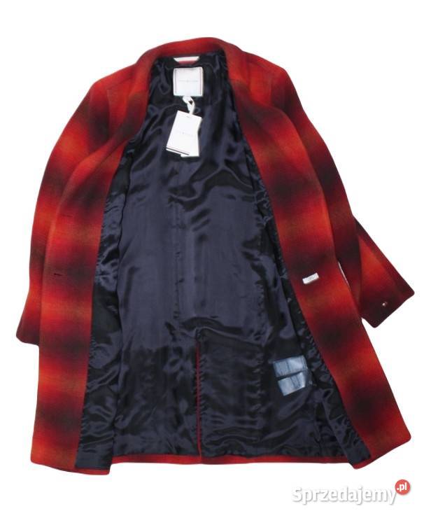 Damski płaszcz Tommy Hilfiger Wool Blend Check Odzież codzienna śląskie Tarnowskie Góry