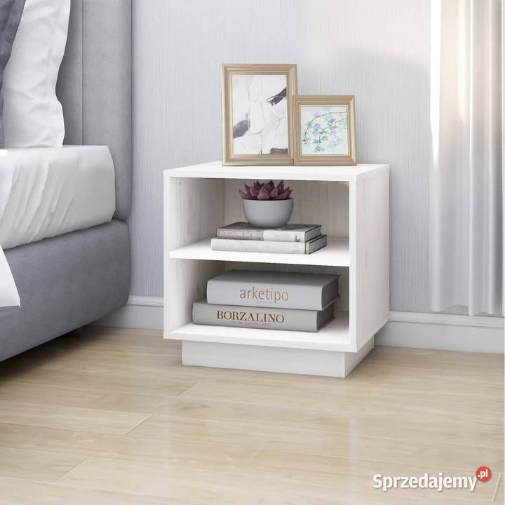 Szafka nocna biała 40x34x40 lite drewno sosnowe Warszawa