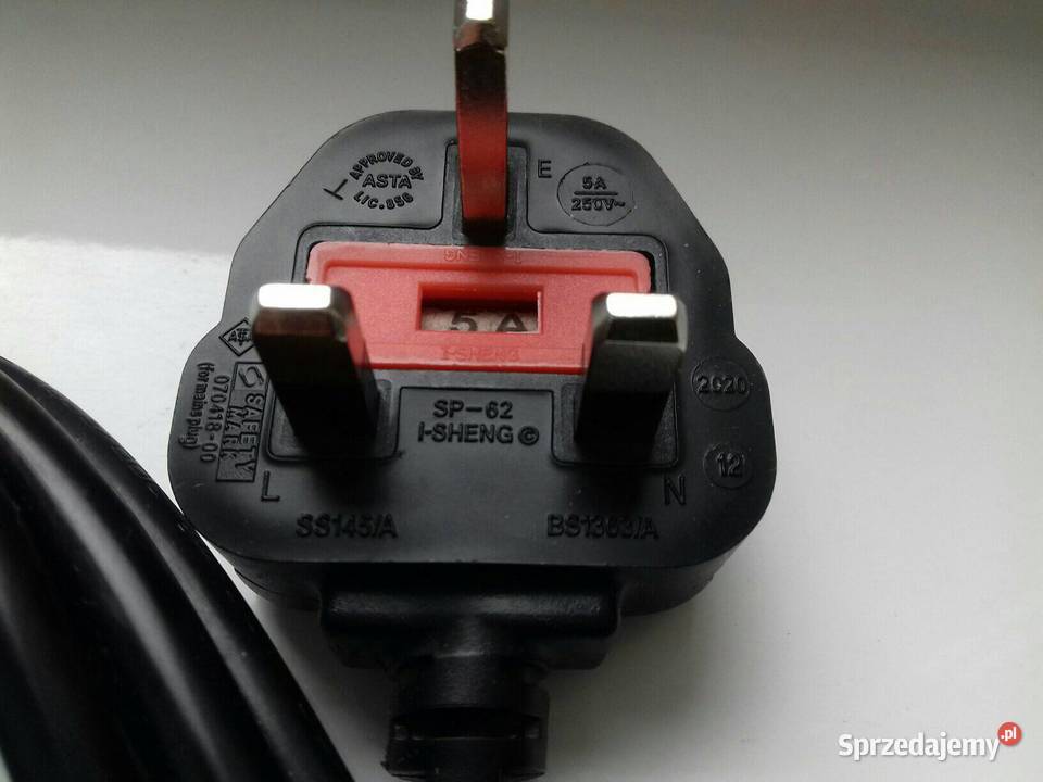 Angielski kabel zasilania 230V 18m 5A zasilacza Bydgoszcz