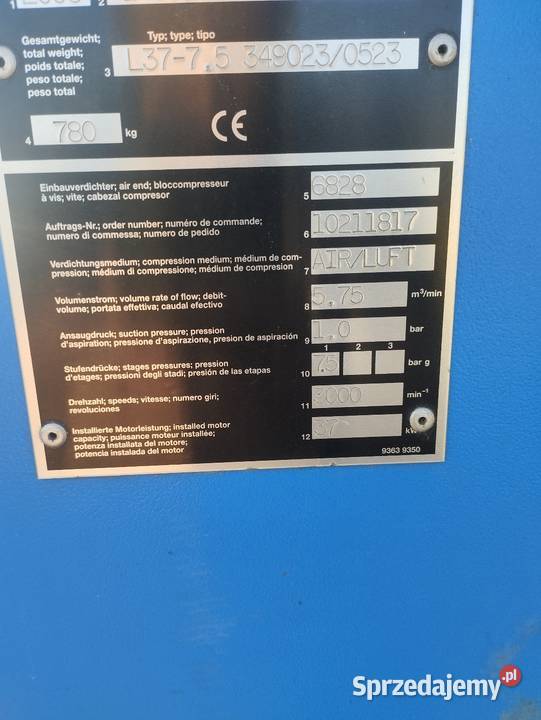 Kompresor CompAir L37 Krapkowice