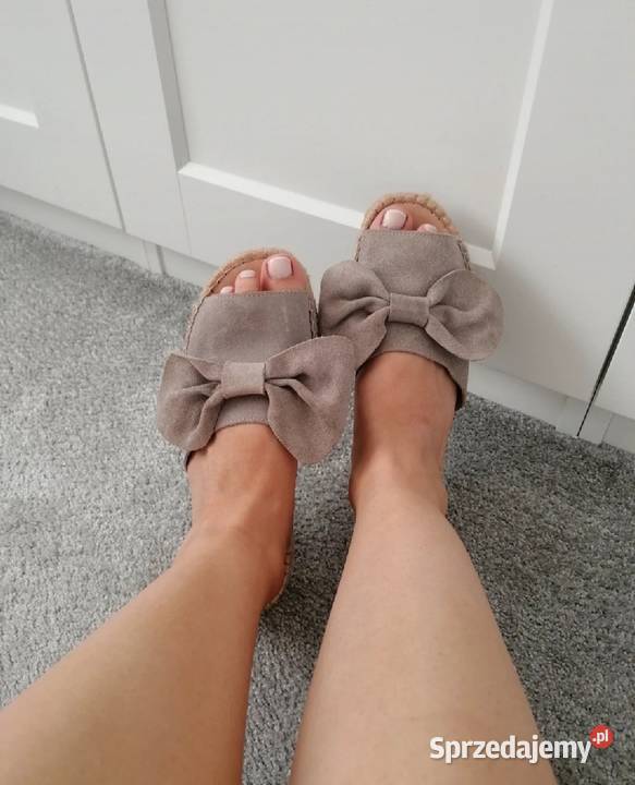 skórzane klapki uszy rozmiar 37 Lubartów