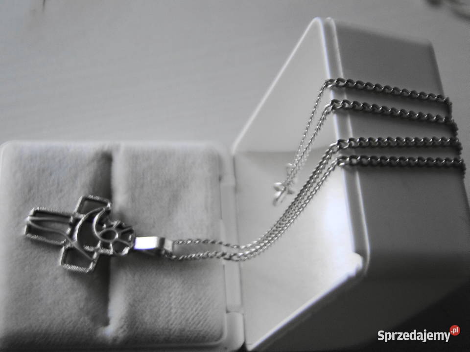 Stary naszyjnik krzyżyk Warmet na łańcuszku Warszawa sprzedam