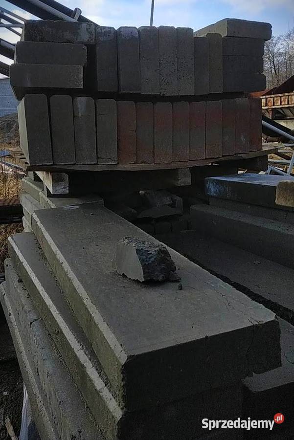 PROMOCJA Obrzeża betonowe 8x25x100 szare 2 Gat Ogród Parszów