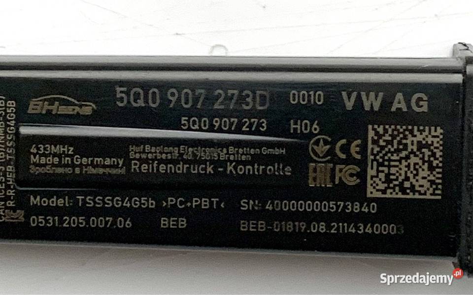 CZUJNIK CISNIENIA W OPONACH VW SEAT SKODA AUDI osobowe Katowice